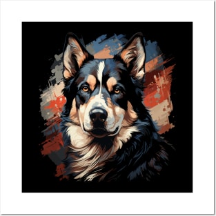 Patriotic Siberian Husky Posters and Art